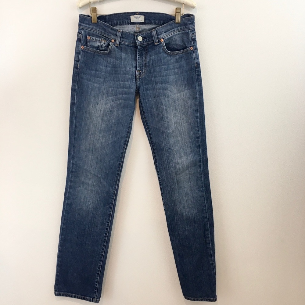 Straight Leg Blue Jeans